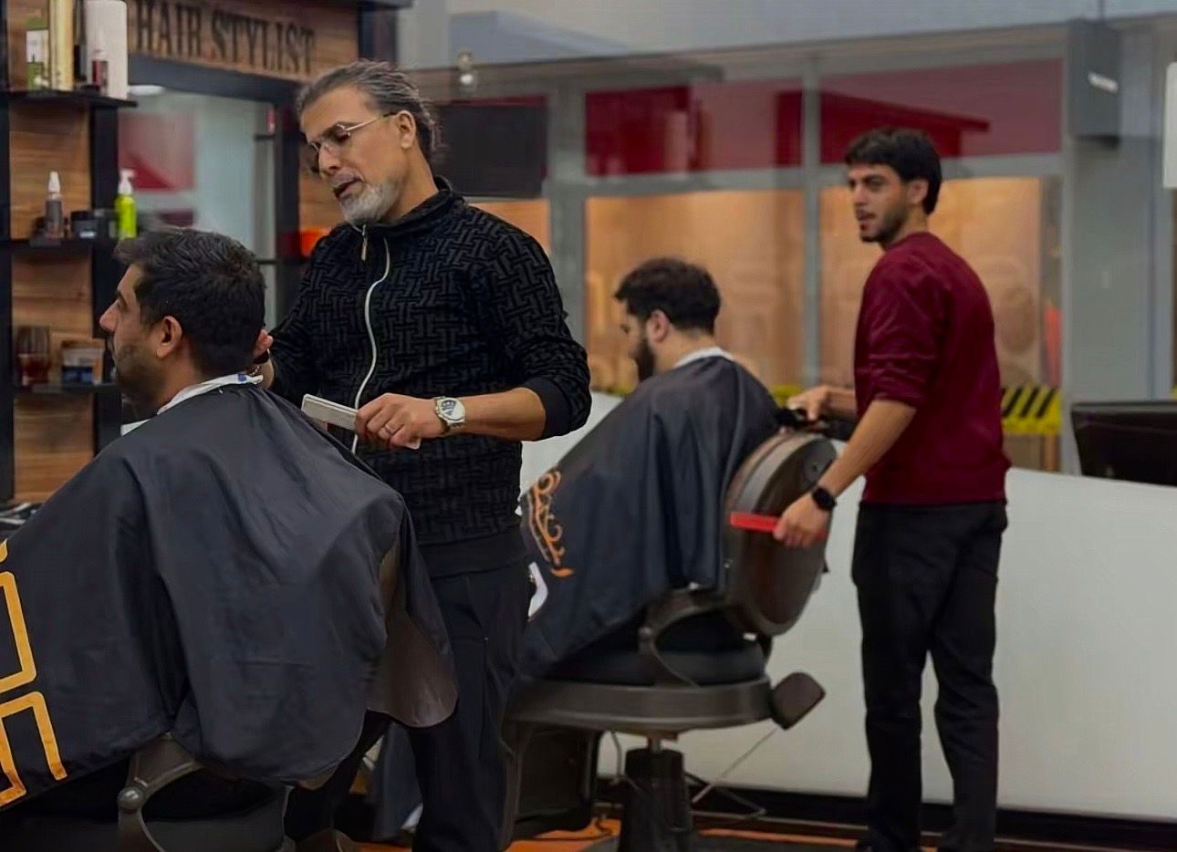 Barbers at work